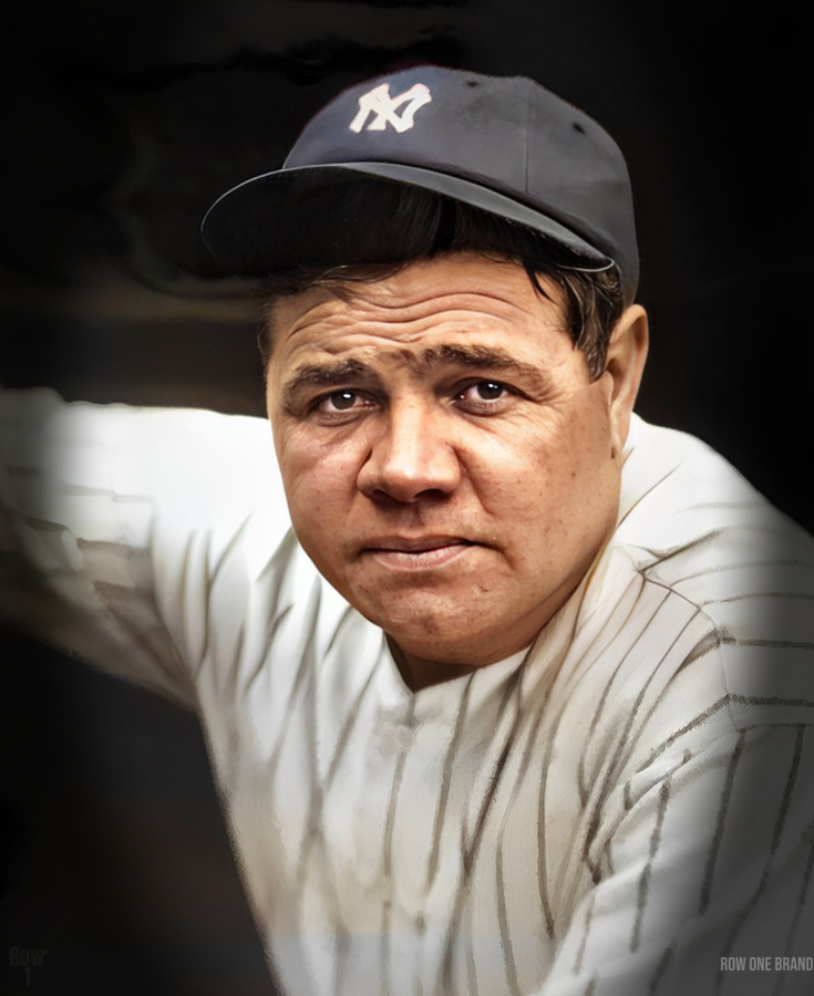 Babe Ruth Color Photo - Row One Brand