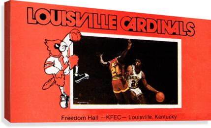 1982-83 Louisville Cardinals Men’s basketball Poster Framed Cartoon  Caricature