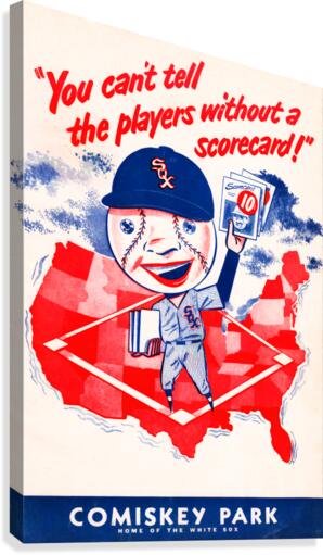 1952 Chicago White Sox Scorecard Canvas  Canvas Print