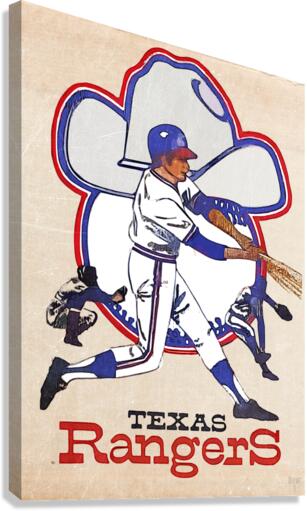 Retro Texas Rangers Baseball Art - Row One Brand