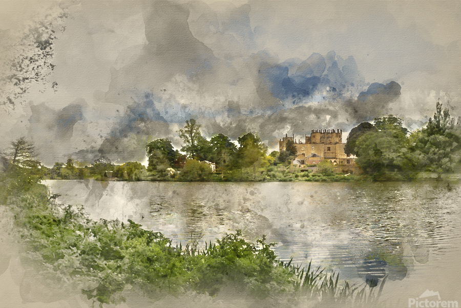 Digital watercolour painting of Landscape image of old Victorian - Matthew  Gibson