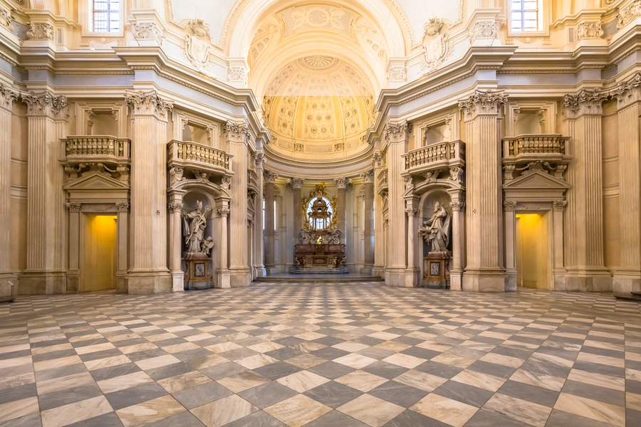 The inside of the Palace of Venaria (Italian: Reggia di Venaria