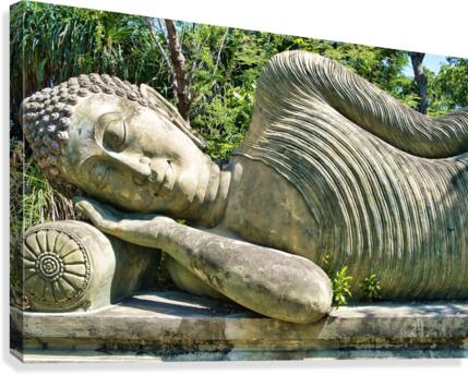 Reclining Buddha Idol Brass Showpiece Statue Resting / Sleeping Buddha Art  Home Decor