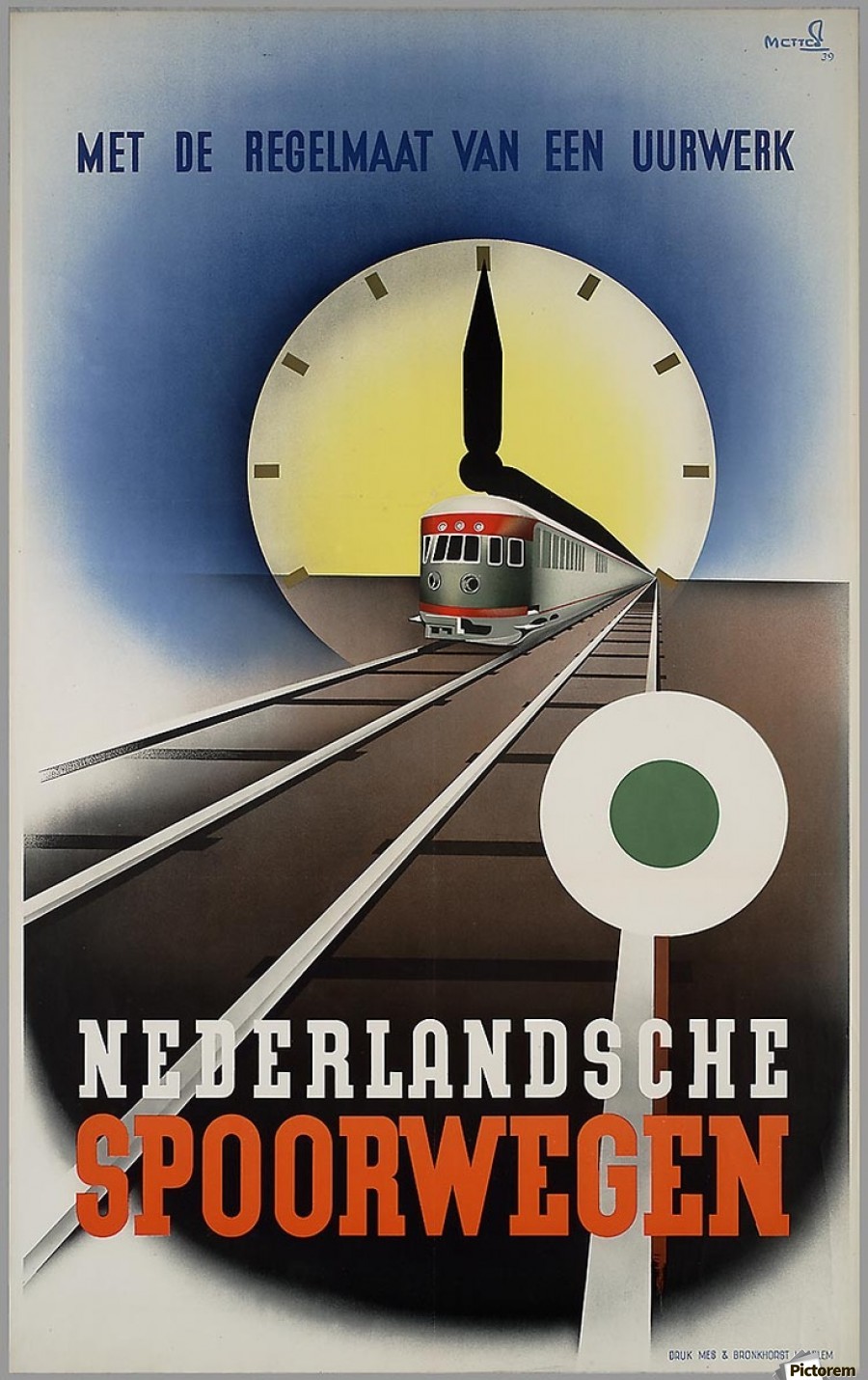 Oneffenheden patroon Nu Nederlandse Spoorwegen Poster - VINTAGE POSTER