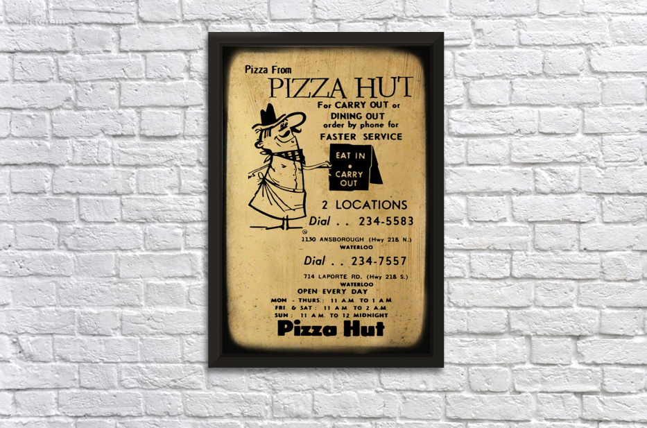 Vintage Pizza Hut Advertisement Art by Row One Brand Wall Art
