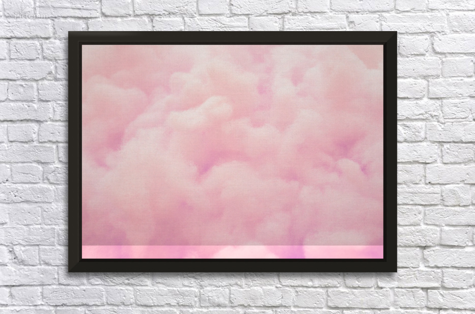 Designart Cotton Candy Cloud Heart IV Romantic Abstract Canvas Art Print - 3 Panels - 28 in. Wide x 36 in. High