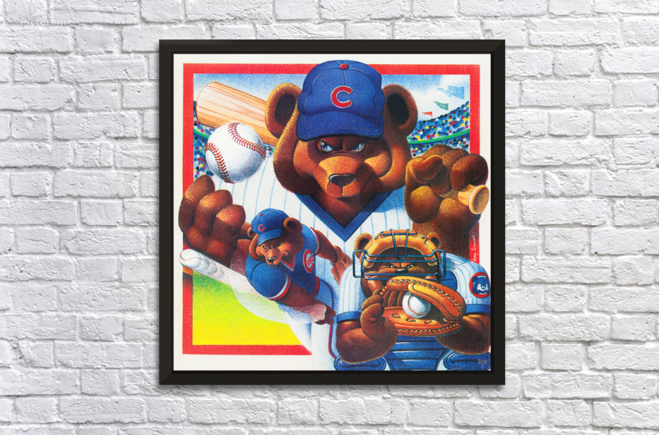 1980 Chicago Cubs Remix Art Zip Pouch by Row One Brand - Pixels Merch