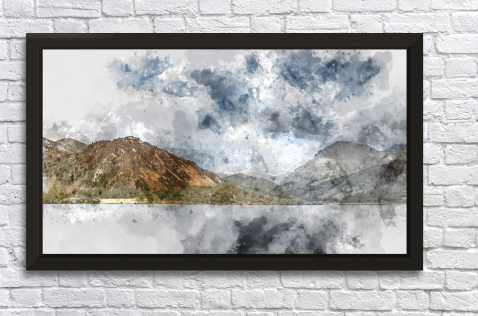 Digital watercolor painting of Stunning landscape image looking - Matthew  Gibson