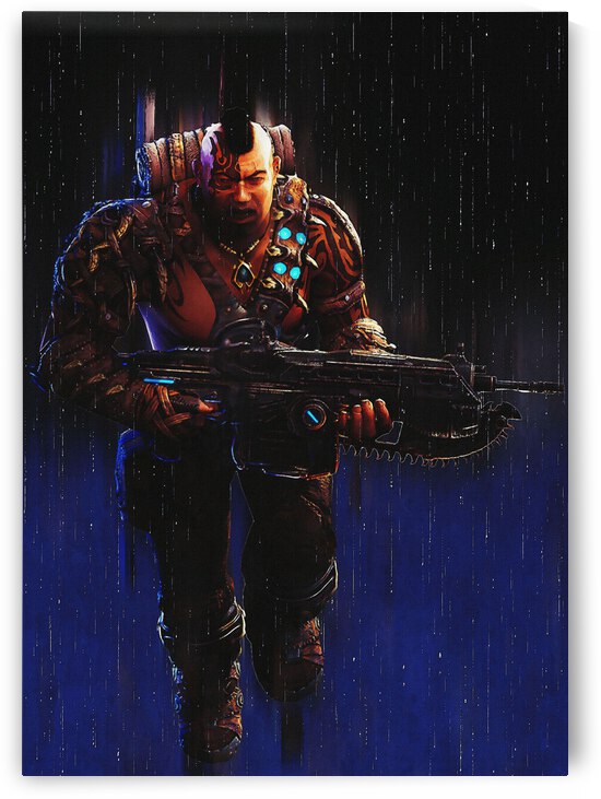 Marcus Fenix Painting from Games Gears Of War by Gunawan Rb