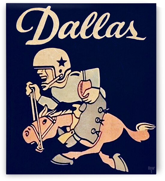 Throwback Dallas Cowboys Retro Art by Row One Brand