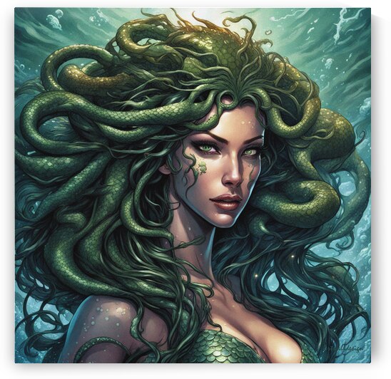 Medusa Mermaid by Art Wall Design