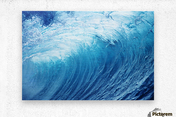 Inside Glassy, Blue Wave Curling Over, Closeup - PacificStock