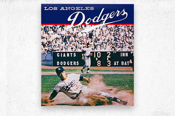 Vintage LA Dodgers Baseball Locker Room Art_Retro Baseball Art