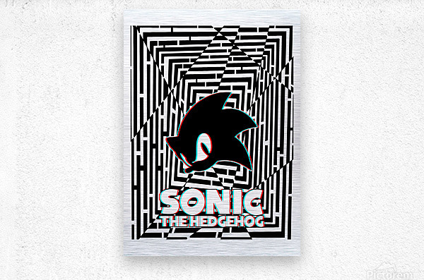 Dark Sonic' Poster, picture, metal print, paint by Sonic the
