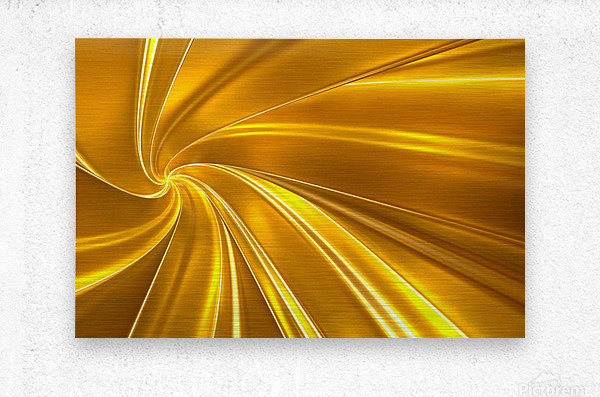 abstract golden background from scrolling surround brilliant stripes 3d  illustration - GrapyArt
