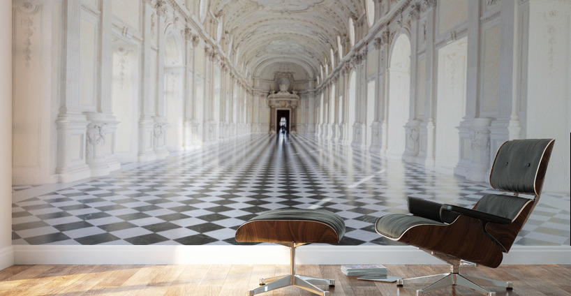 Reggia di Venaria Reale Italy - corridor perspective luxury ma