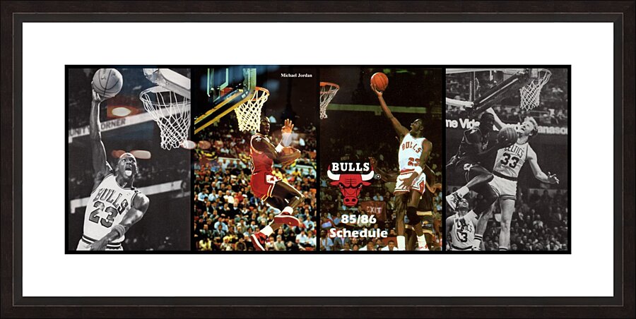 Michael Jordan Chicago Bulls NBA Basketball Art Collage Art Print