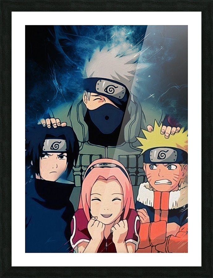 Naruto Shippuden - Photo Team 7 Poster encadré, Tableau mural