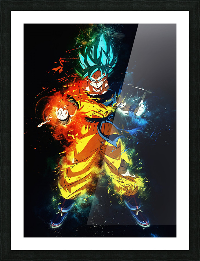 Gráfico digital estilo Goku Super Saiyan Blue Kaioken · Creative Fabrica