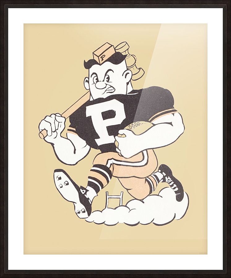 Vintage Purdue Pete Playing Basketball Cartoon - Row One Brand