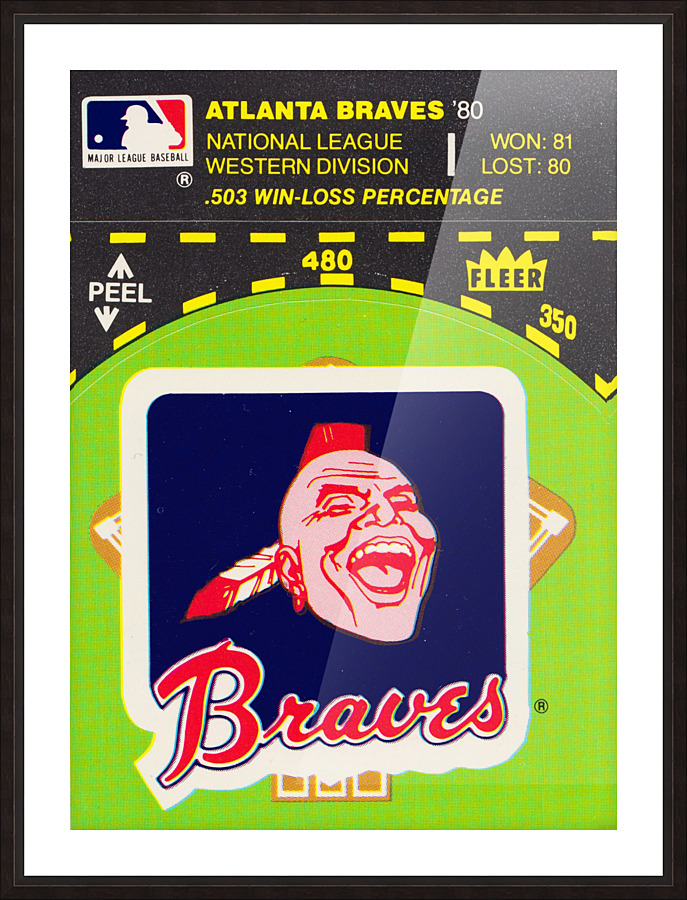 1981 Atlanta Braves Fleer Decal Poster - Row One Brand