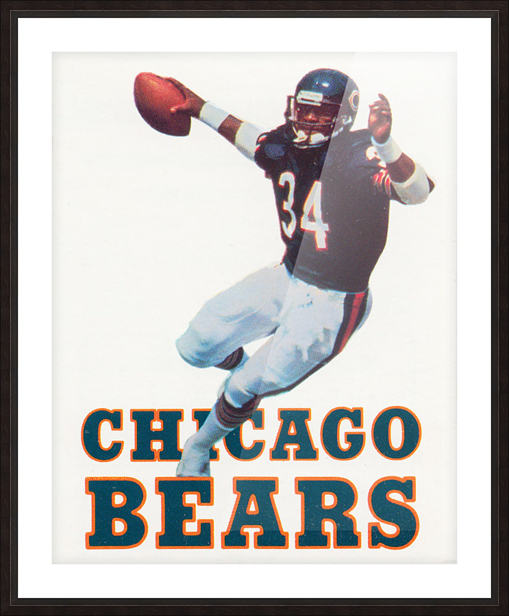 Chicago Bears Walter Payton Running Back NFL Football Art 8x10 to