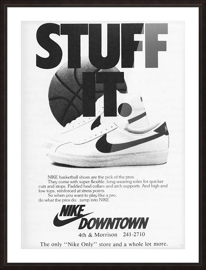 1981 Nike Stuff It Ad Reproduction by Row 1 - Row One Brand