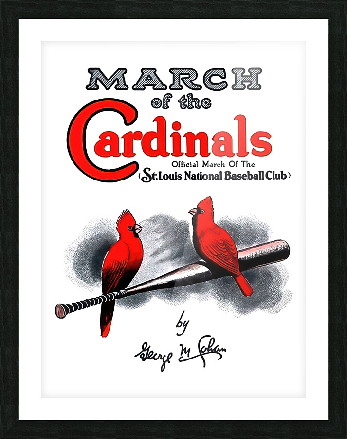 St. Louis Cardinals 1960 Vintage 12'' x 16'' Framed Program Cover
