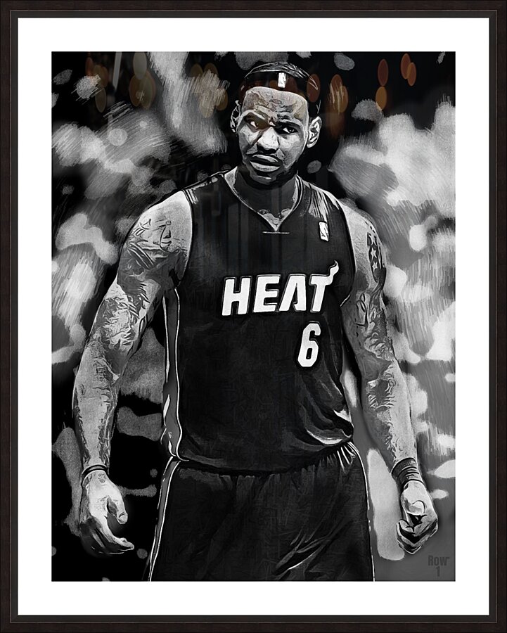 Lebron James Miami Heat  Lebron james poster, Sports graphic