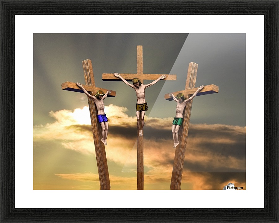 Jesus And The Two Thieves On The Cross Pacificstock 