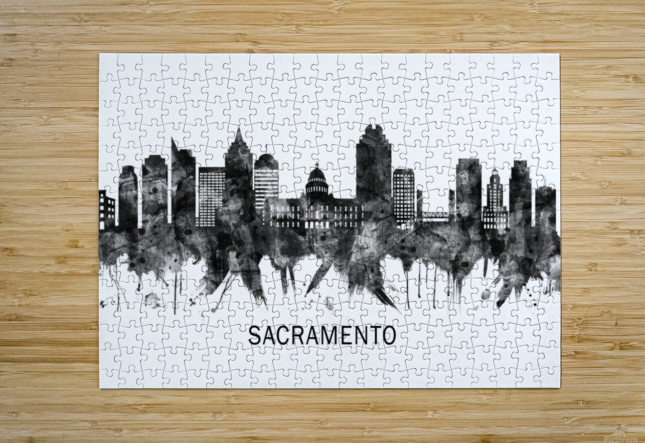 Sacramento California Skyline BW - Towseef Dar