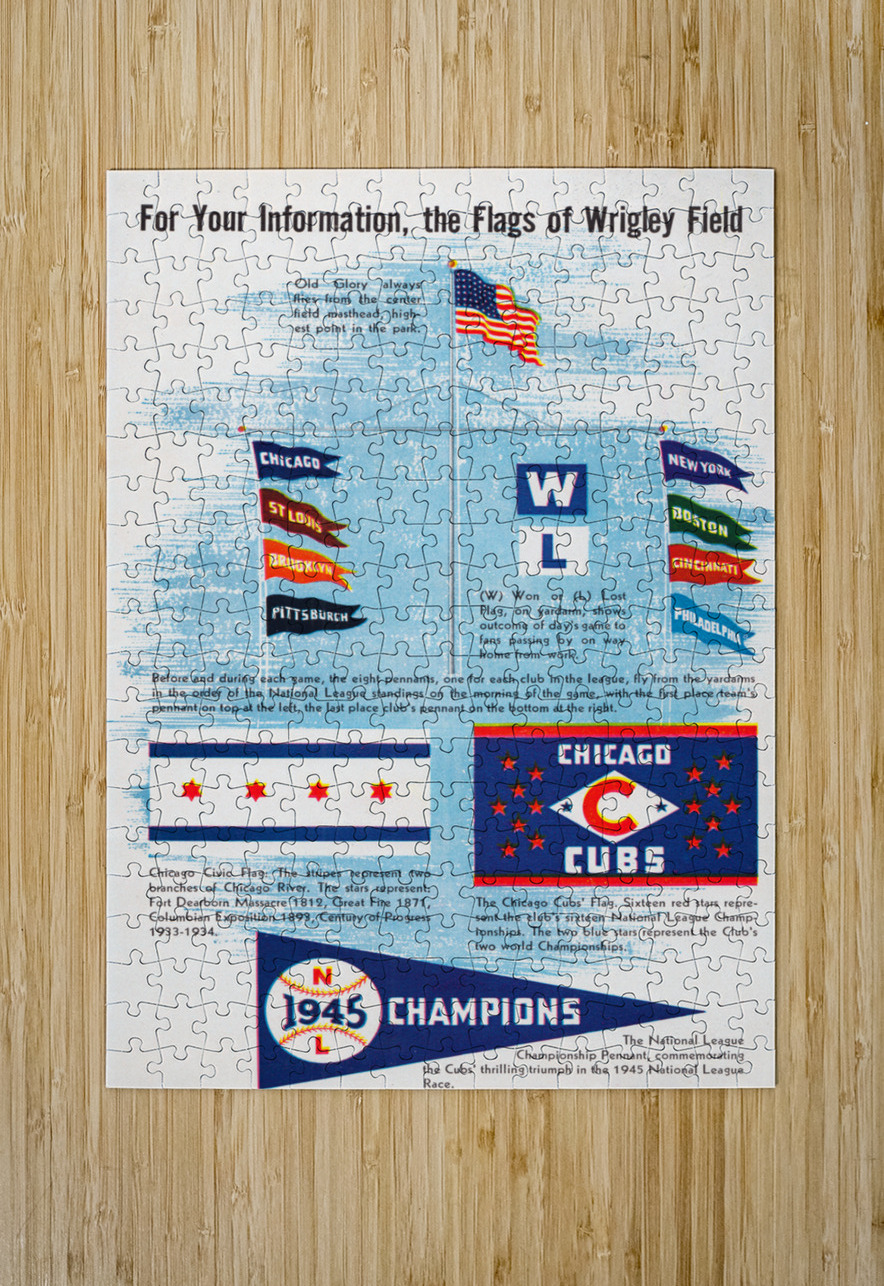 Vintage Chicago Cubs 1945 World Series Ticket Print
