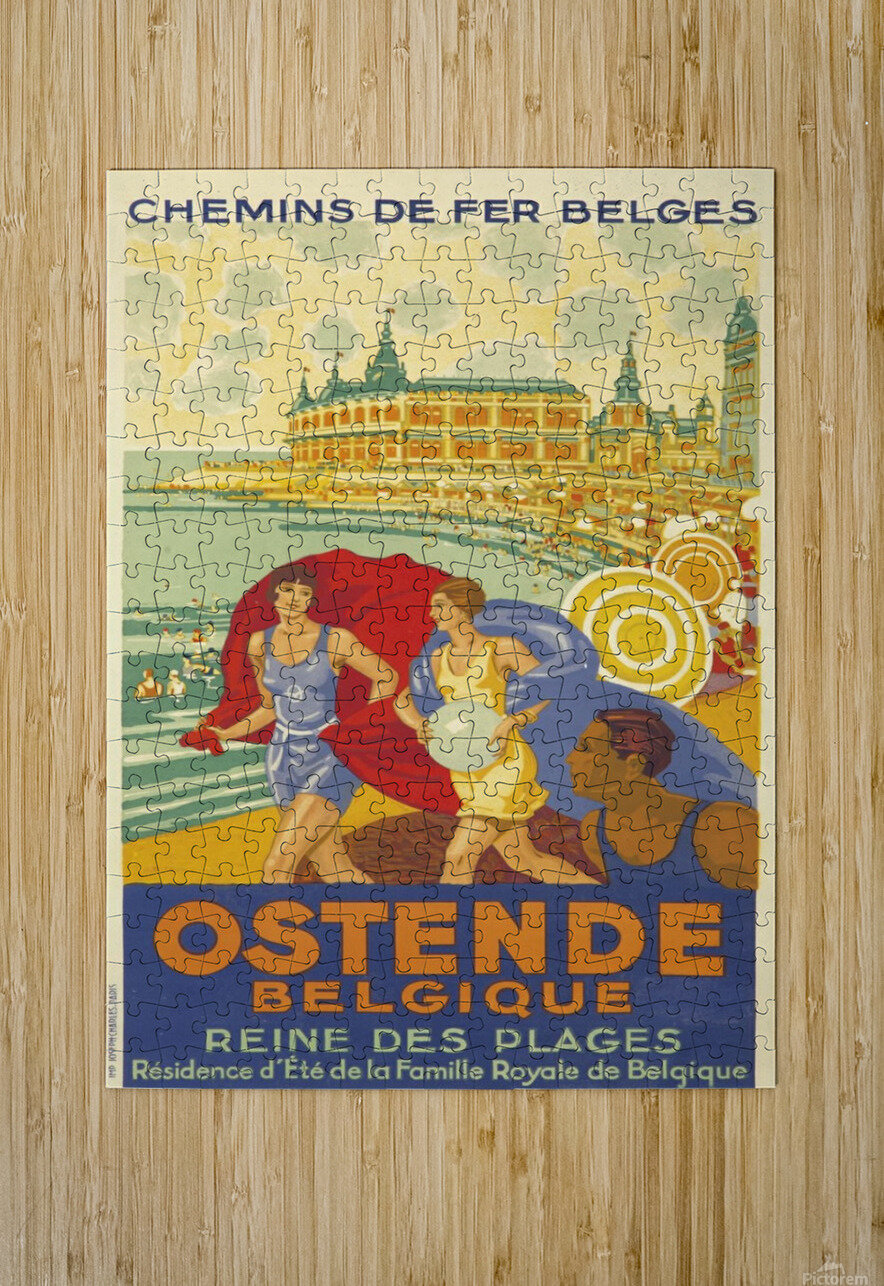 Affiche Vintage Watering Places - Ostende, Blankenberge, Knokke