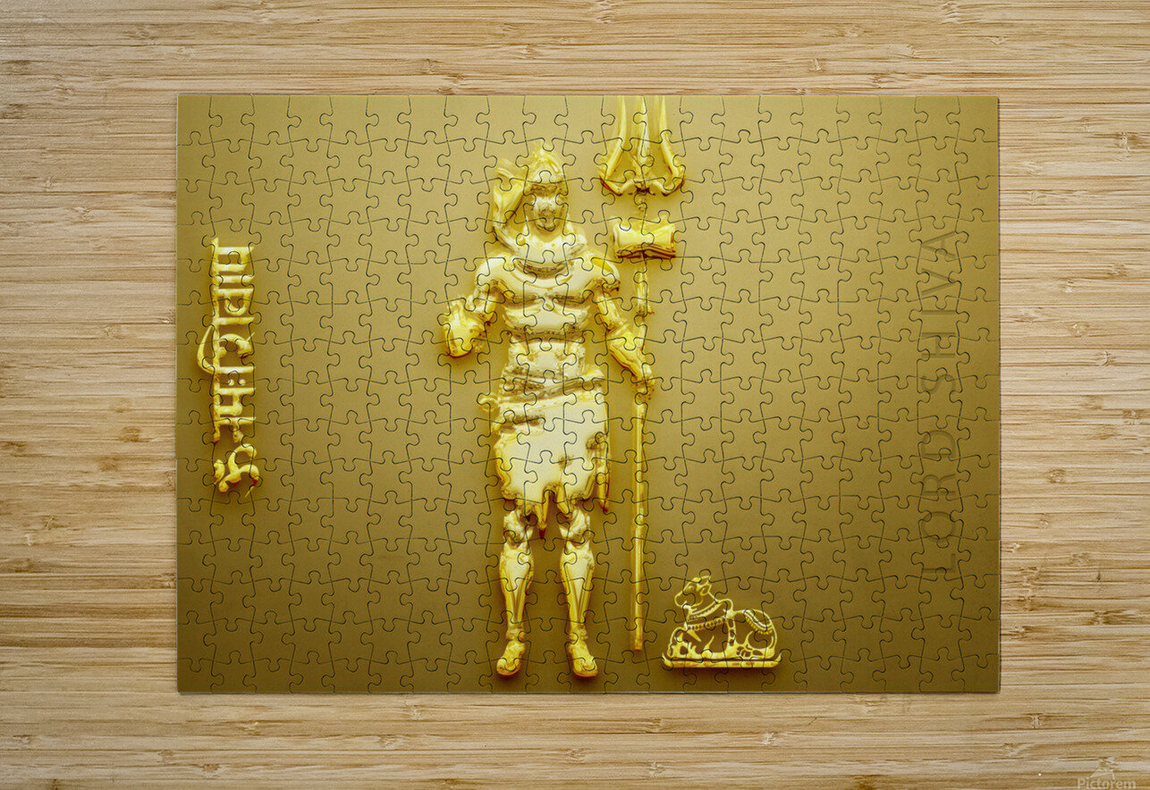 Om Namah Shivay Lord Shiva Golden Art Jigsaw Puzzle