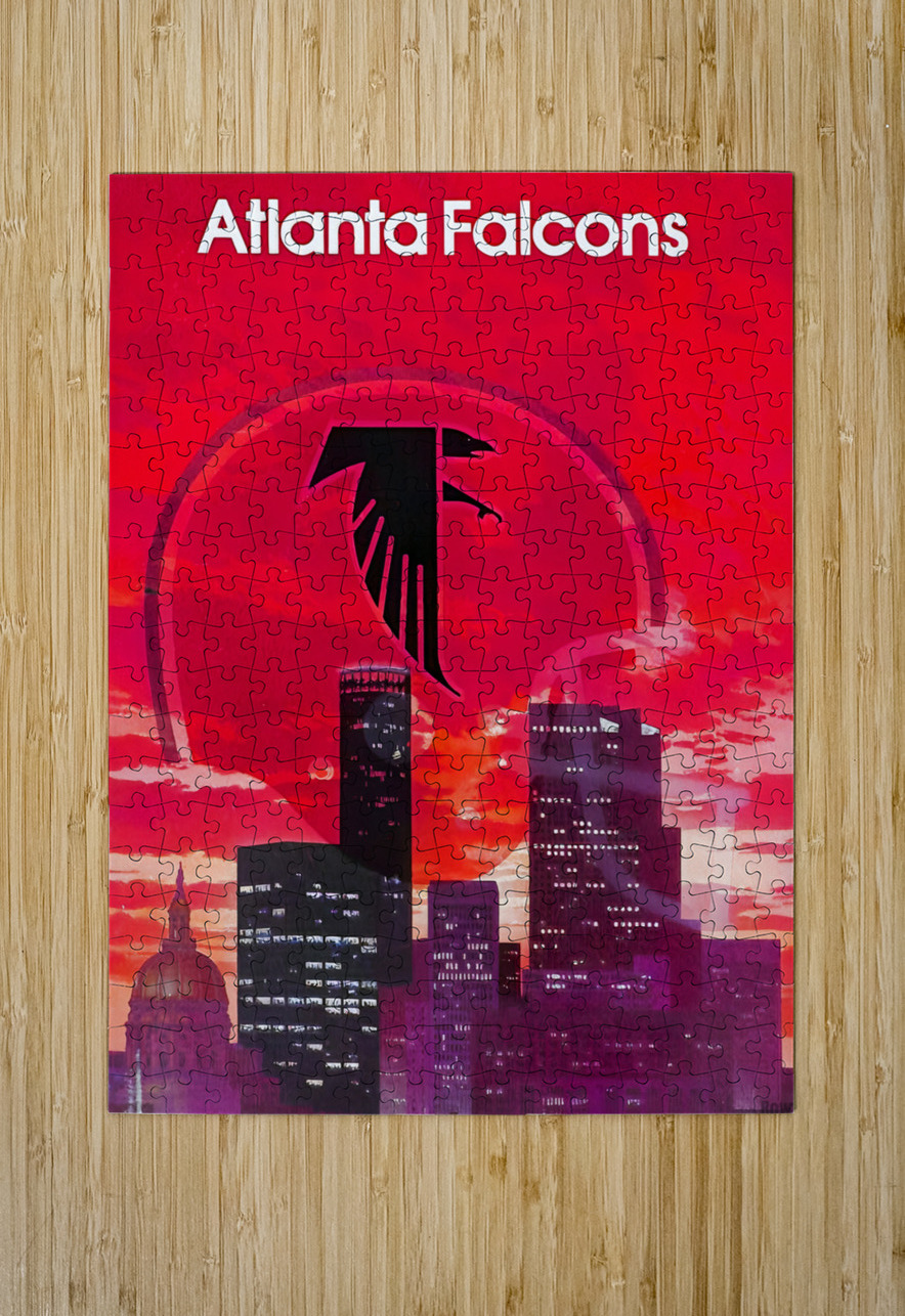 Retro Atlanta Falcons Skyline Sunset Art - Row One Brand