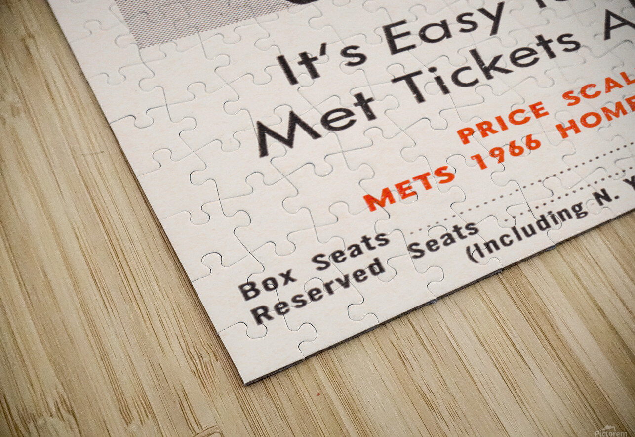 1966 New York Mets Tickets Advertisement Poster - Row One Brand