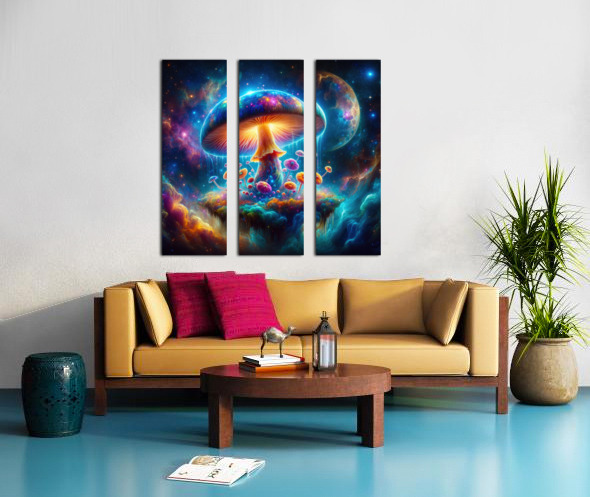 Mushroom in Outer Space 01 by Matthias Hauser Wall Art