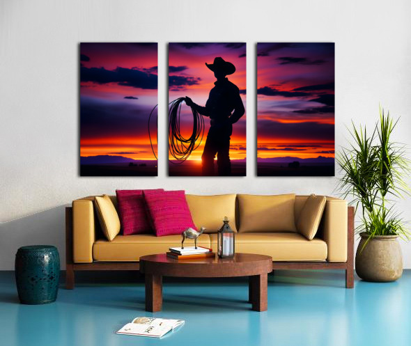 Cowboy Silhouette print by Durro Art