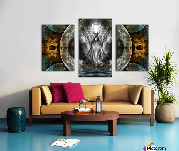Arsencia Ghost Shadow Fractal Art Portrait by xzendor7 Wall Art