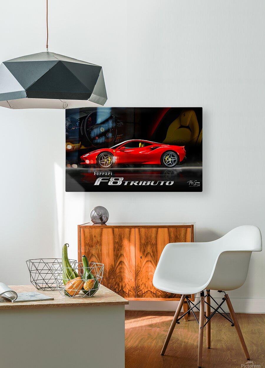  XOTIKS Ferrari F8 Tributo - Fine Art Giclee Canvas Print Photo  Wall Art Display. Professional gallery wrap style and ready to hang. (850)  (30 x 40): Posters & Prints