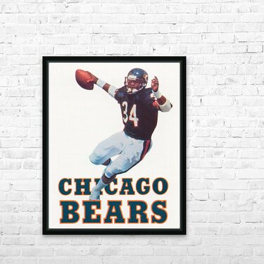 Walter Payton 'The Greatest Bear' Poster 22" x 28