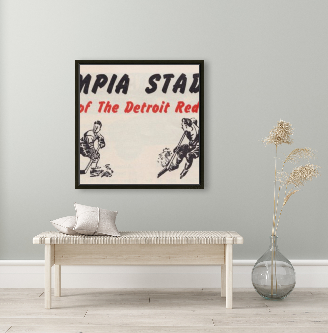 Vintage Hockey - Detroit Red Wings (White Red Wings Wordmark) - Detroit Red  Wings - Posters and Art Prints