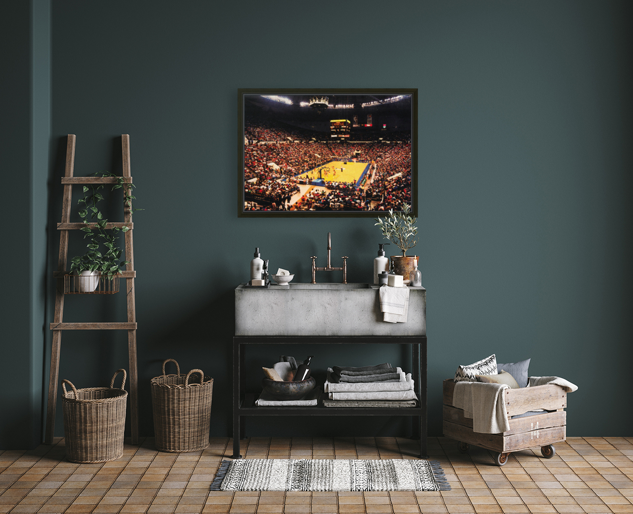 Retro Market Square Arena Indiana Pacers Art - Row One Brand