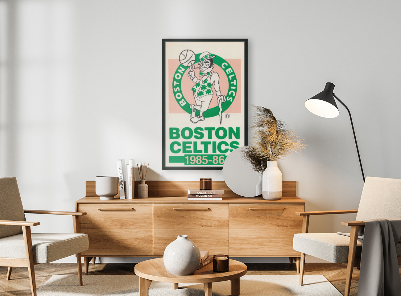 Boston Celtics Vintage NBA Matte Poster 24x36 - Midcentury - Prints And  Posters - by ArtsyCanvas, Houzz