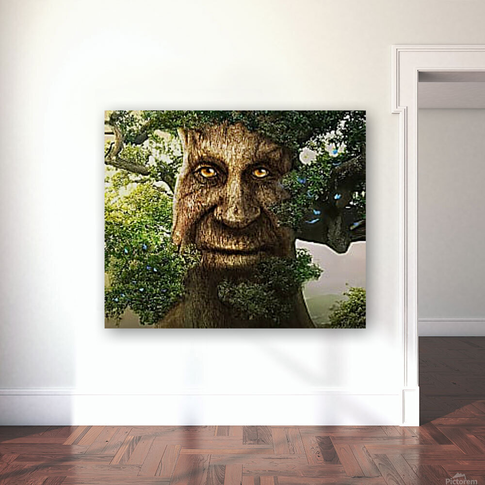 Wise Mystical Elucidative Tree Original Art Canvas Print Canvas