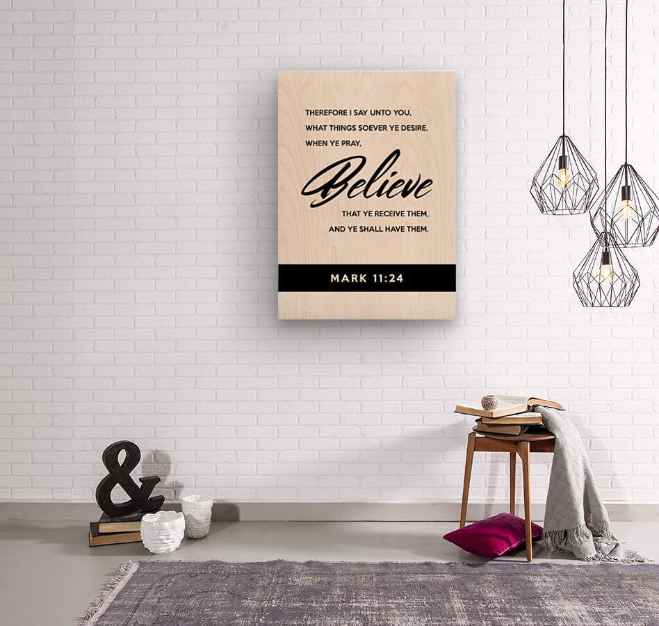 Mark 11:24 Bible Verse Wall Art - ABConcepts Mark 11:24 Bible Verse Wall Art - ABConcepts