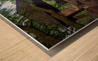 Monocacy Park Stone Pavilions and Waterfall Wood print