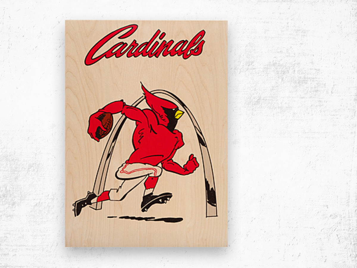 1985 st louis cardinals football stl arch poster art cardinal metal sign  print - Row One Brand