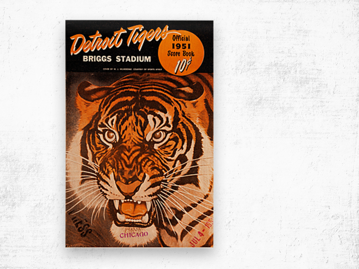 Vintage Detroit Tigers Score Book Art - Row One Brand