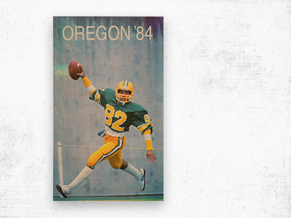 1986 oregon ducks retro college football poster - Row One Brand